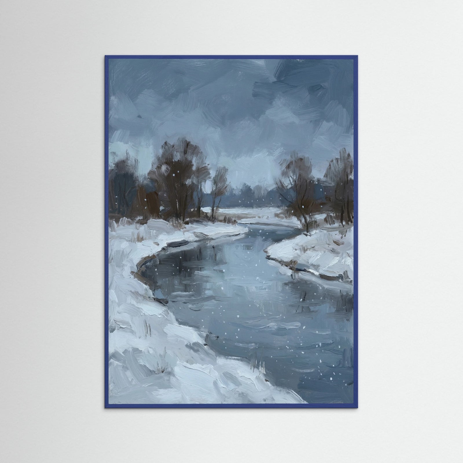 Blue Wood Snowy Harvest