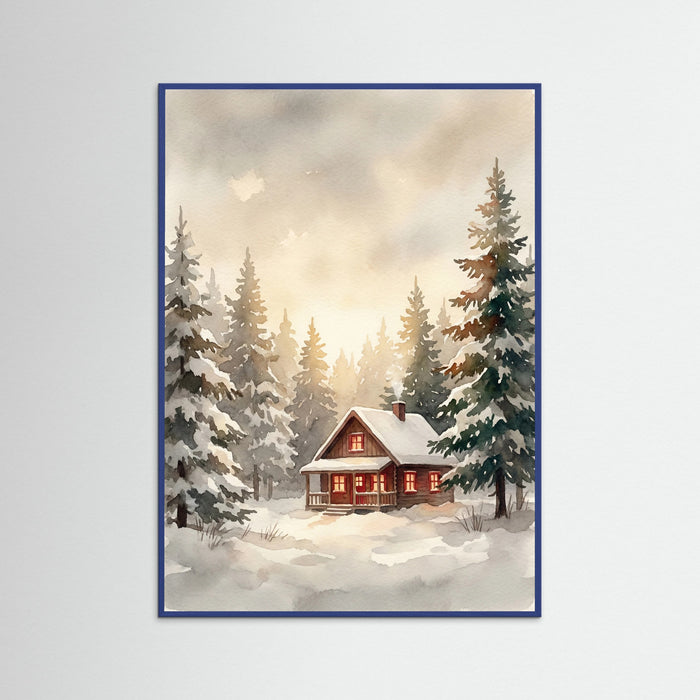 Blue Wood Snowy Path
