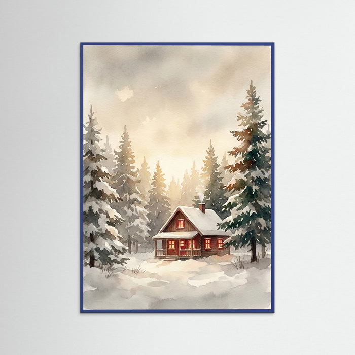 Blue Wood Snowy Path