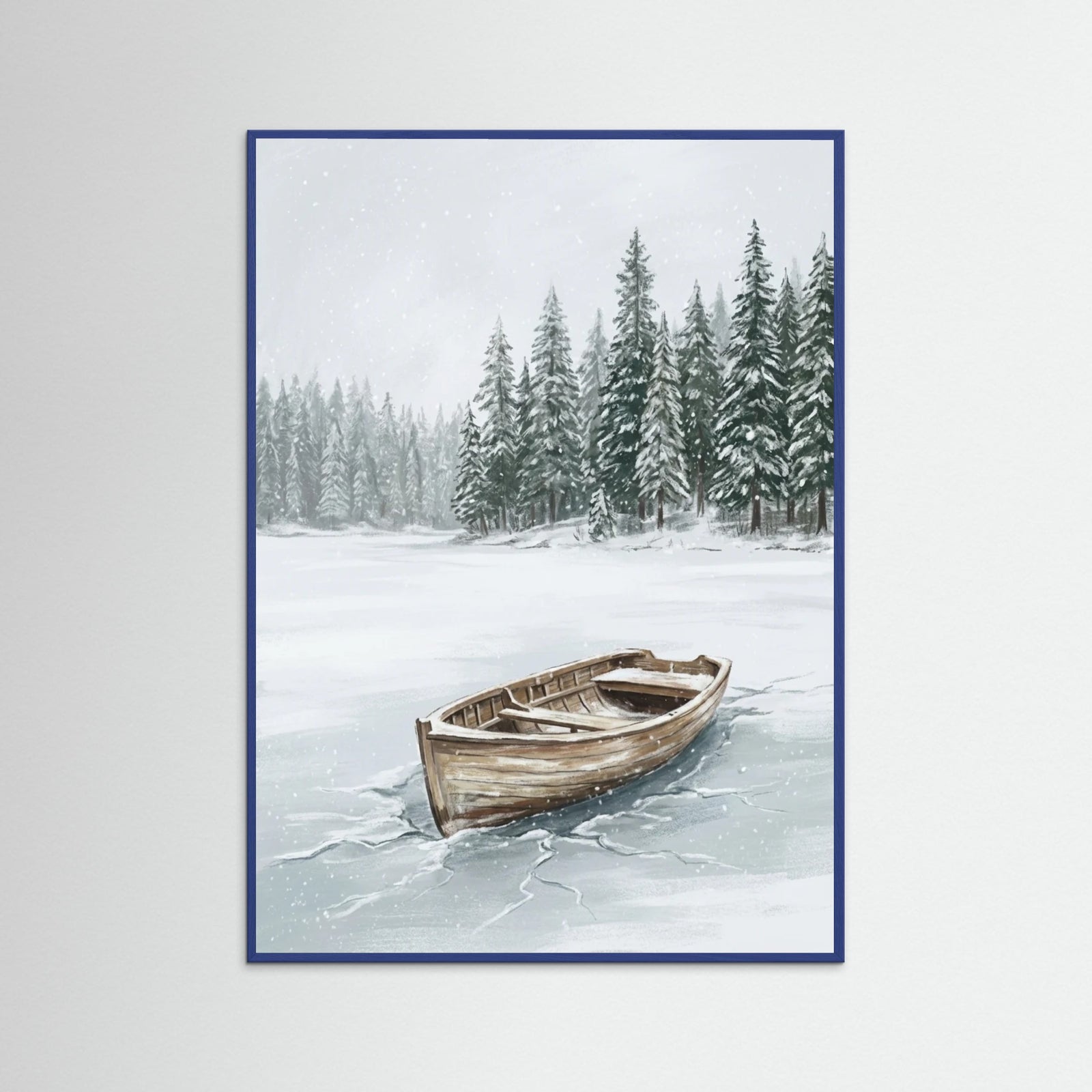 Blue Wood Snowy Retreat