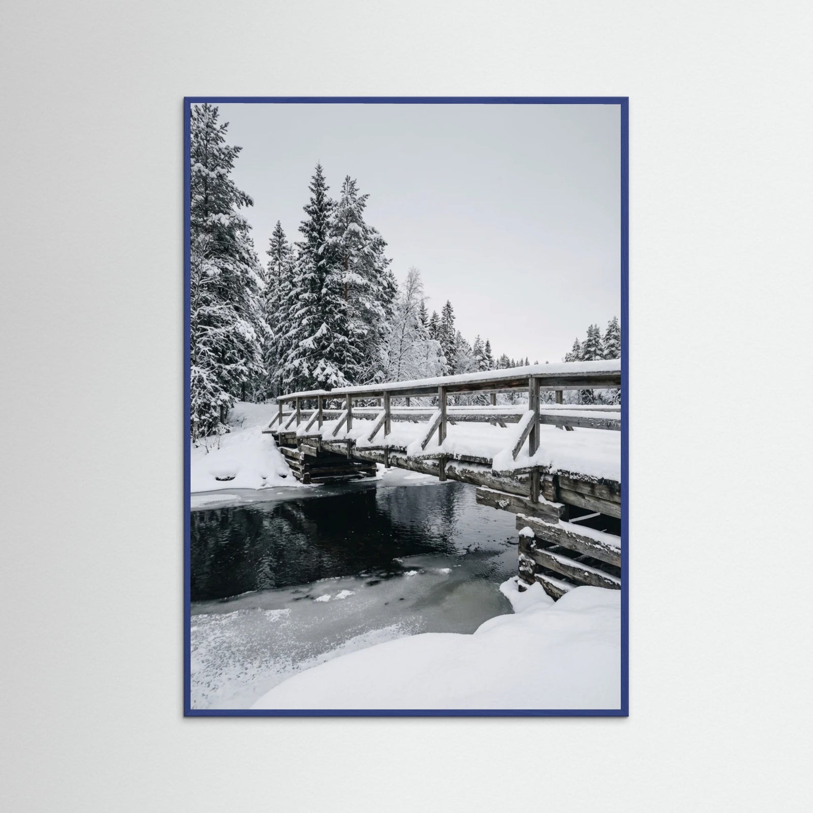 Blue Wood Snowy Sanctuary