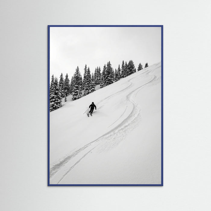 Blue Wood Snowy Serenity