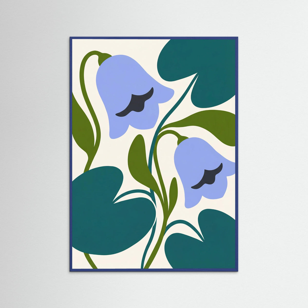 Blue Wood Soft Floral Medley