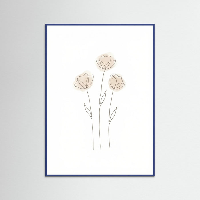 Blue Wood Soft Petal Sketch