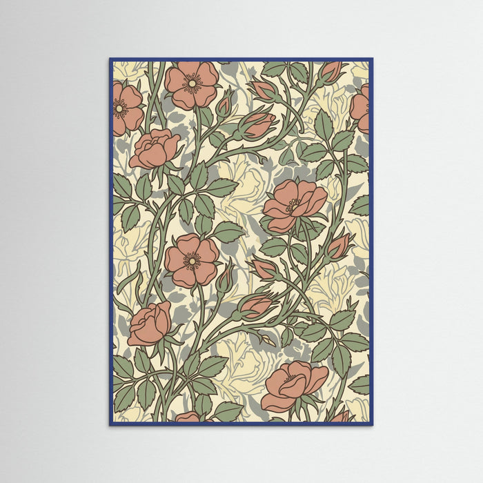 Blue Wood Soft Sunflower Pattern