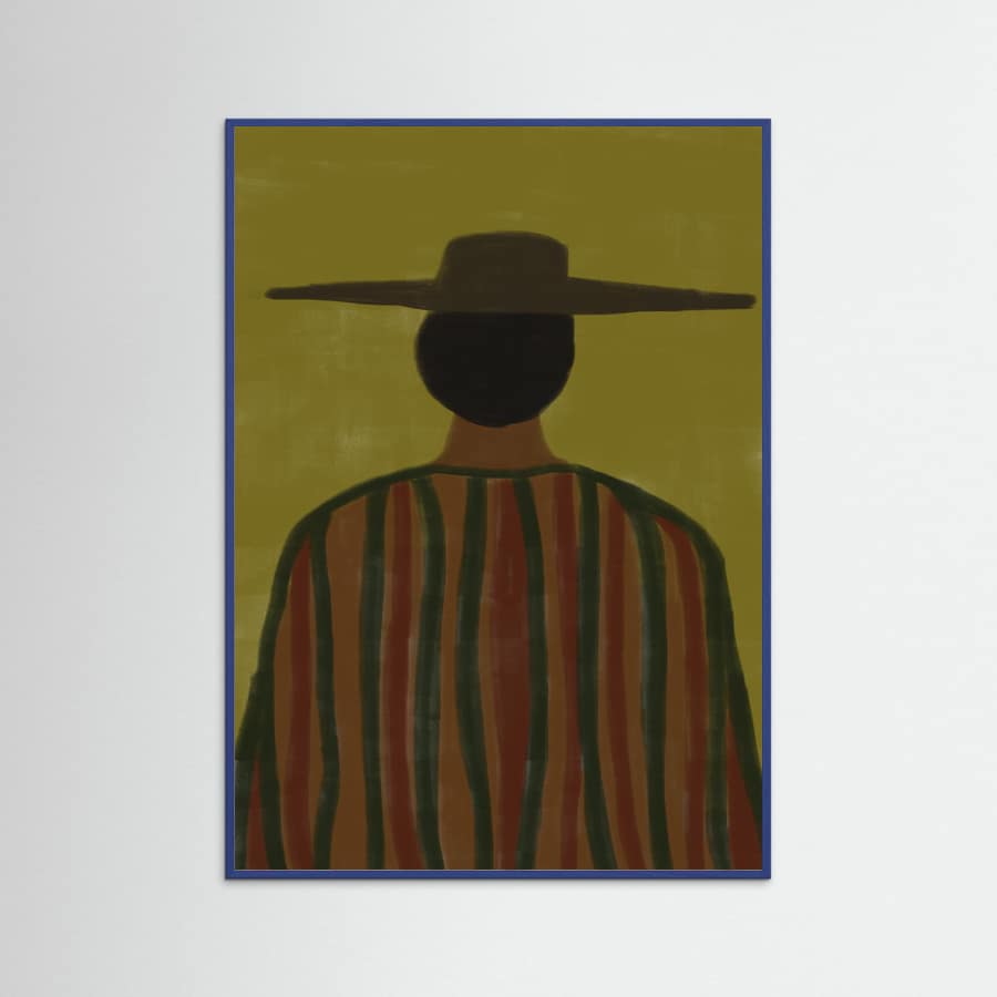Southwester Man with Hat Poster – plakat og kunsttryk