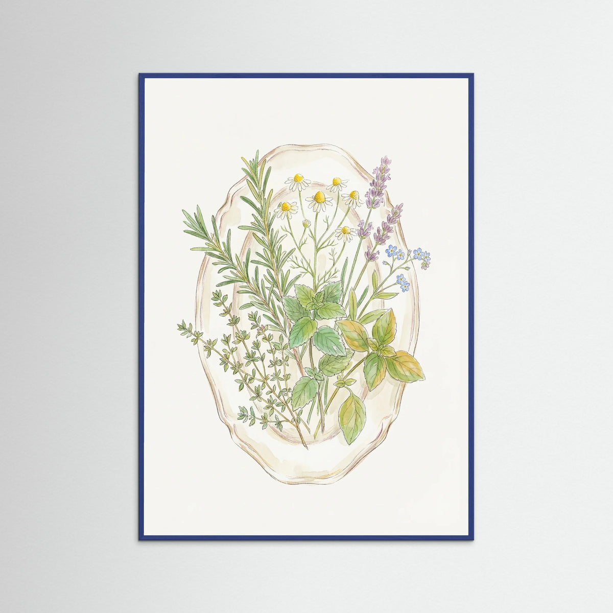 Blue Wood Spring Bloom Vase