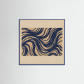 Blue Wood Square Abstract Currents
