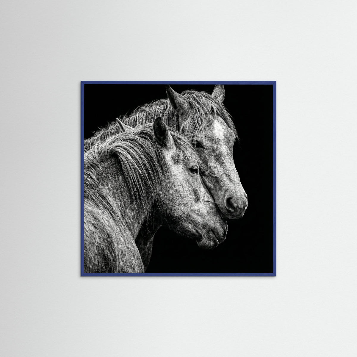 Blue Wood Square Avian Embrace