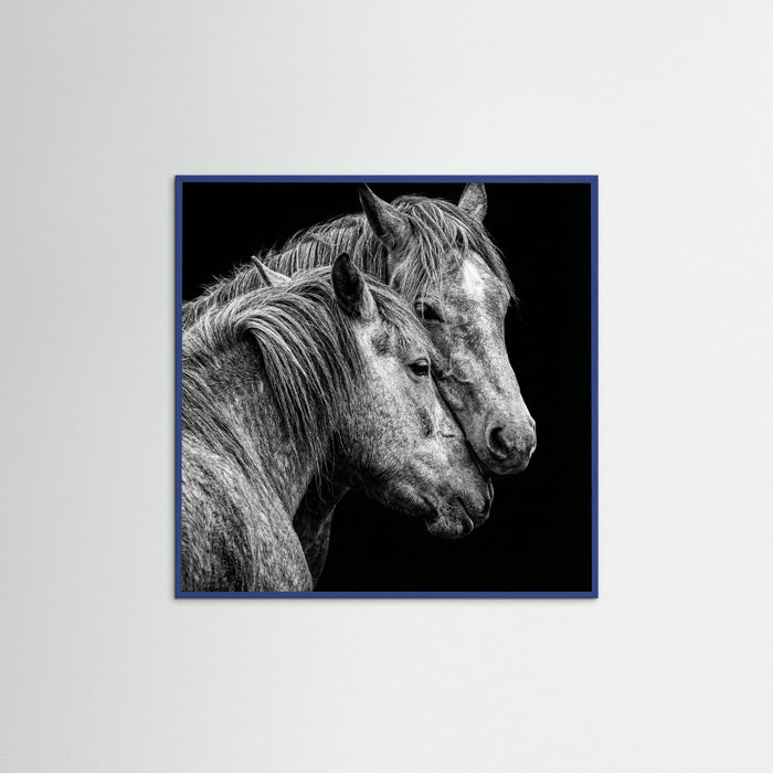 Blue Wood Square Avian Embrace
