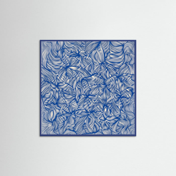 Blue Wood Square Azure Currents