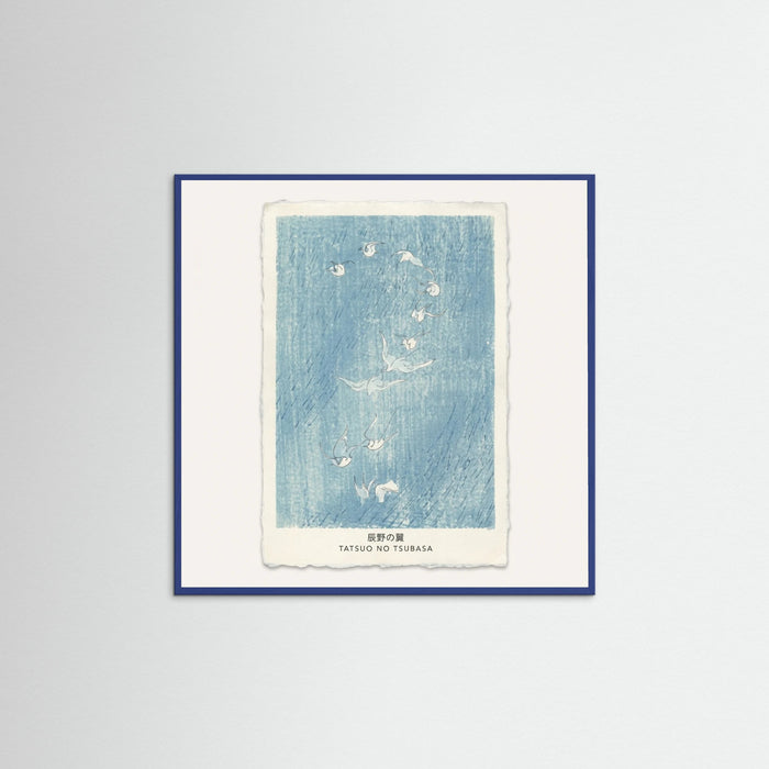 Blue Wood Square Blue Winged Ascent