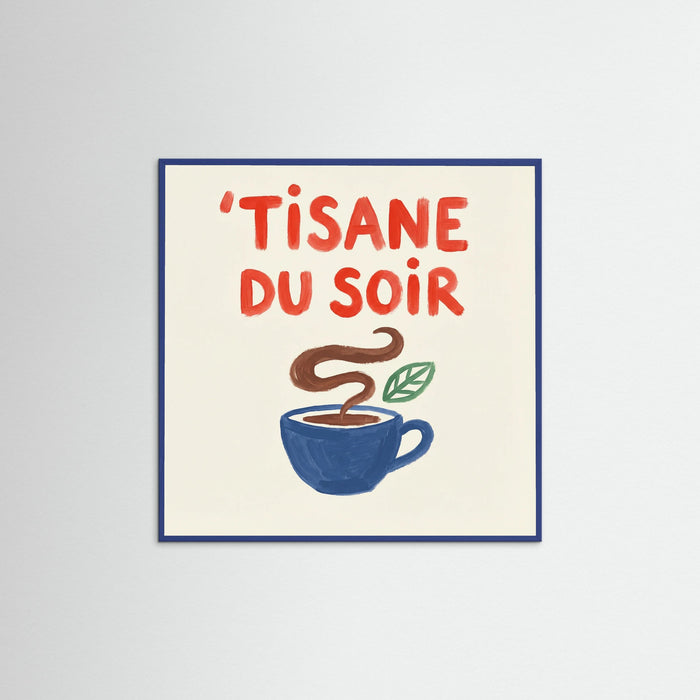 Blue Wood Square Caf Con Leche