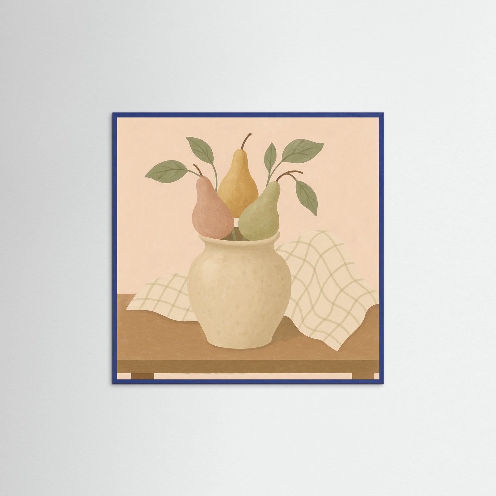 Blue Wood Square Candlelit Aura