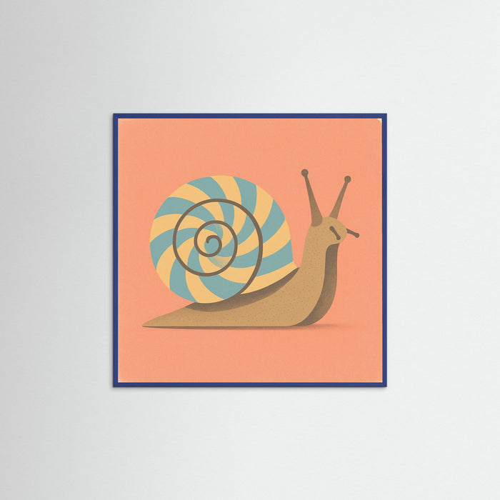 Blue Wood Square Candy Snail
