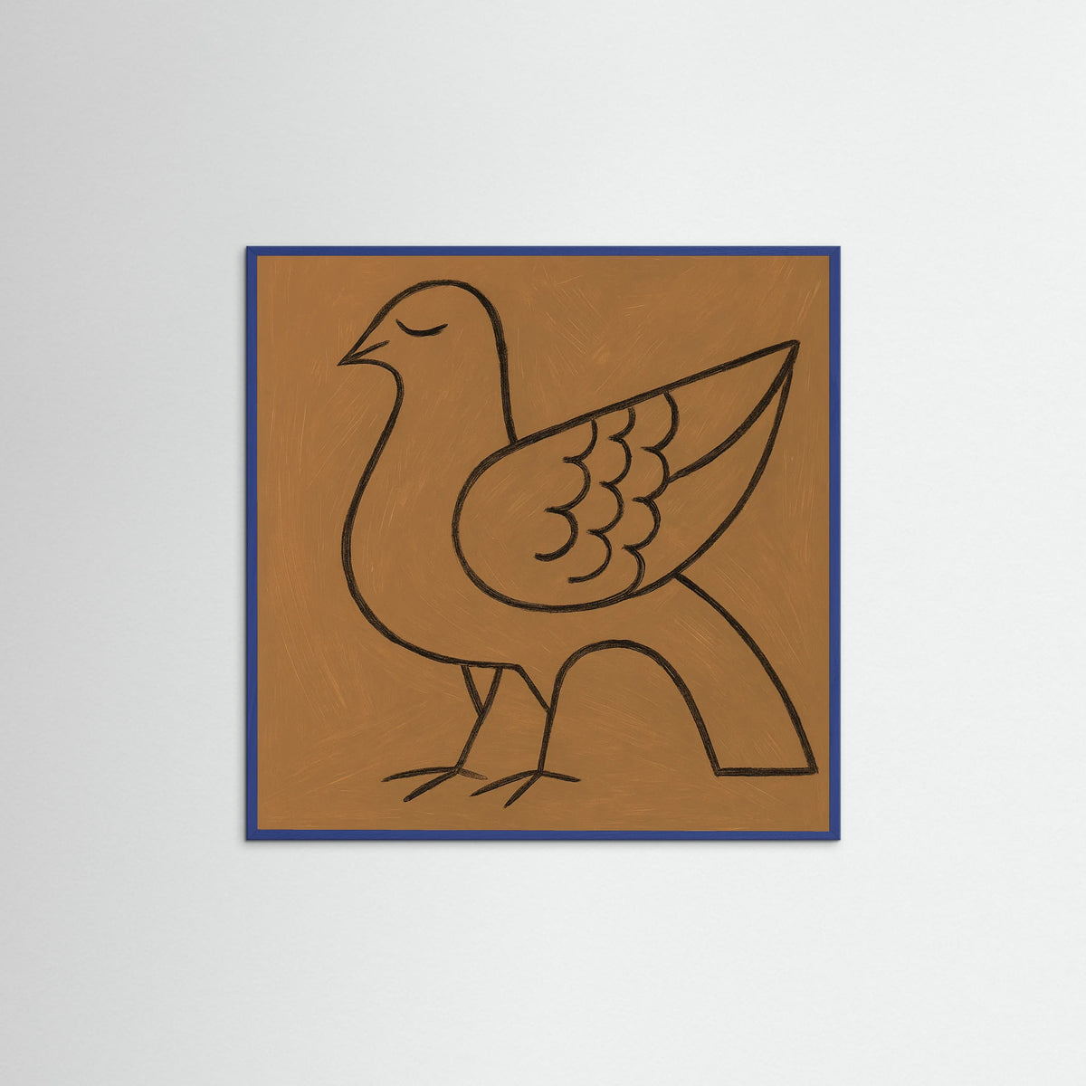 Blue Wood Square Contour Poetry