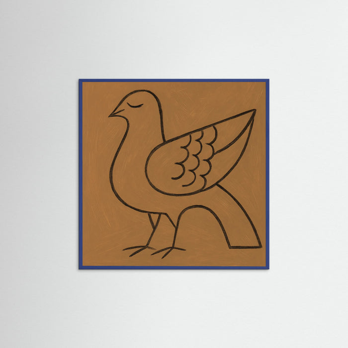 Blue Wood Square Contour Poetry