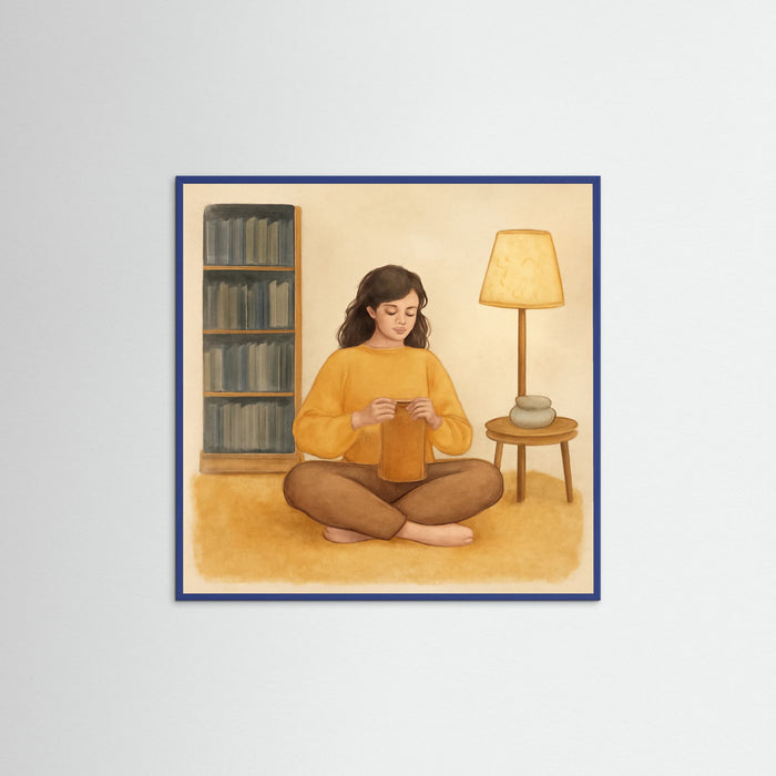 Blue Wood Square Cozy Corner