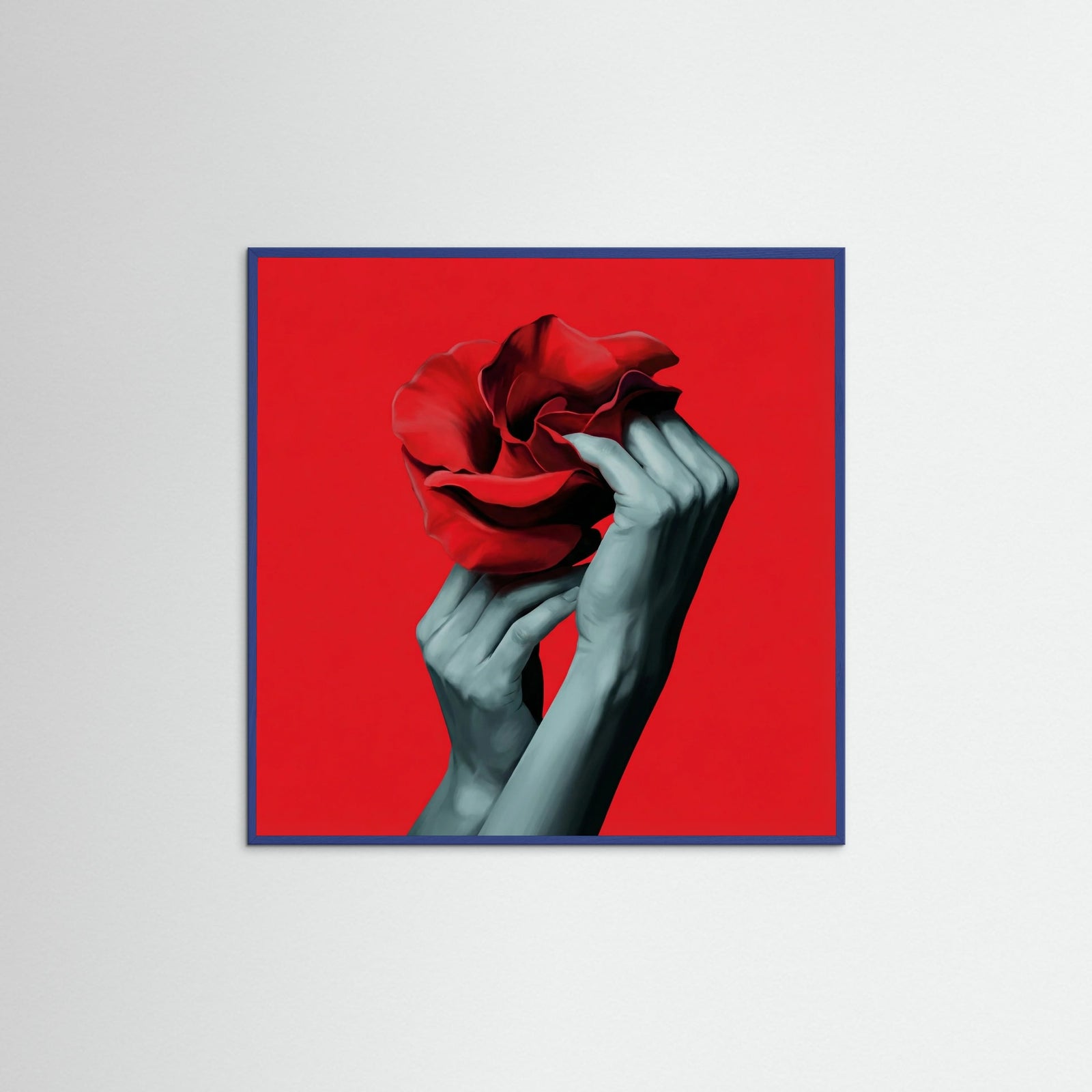 Blue Wood Square Crimson Veil