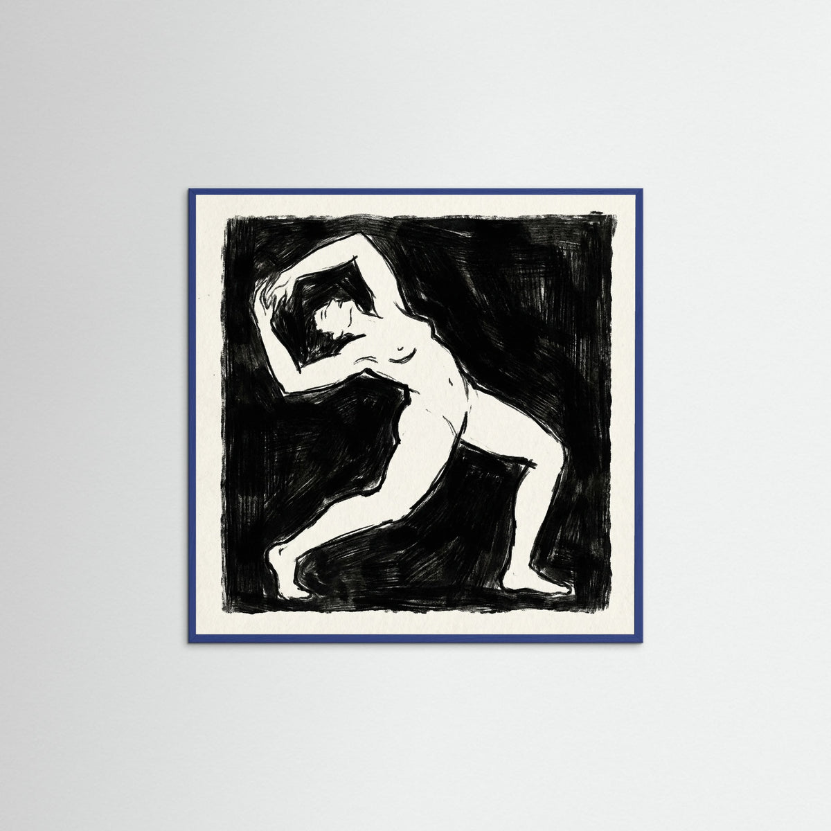 Blue Wood Square Dark Confrontation