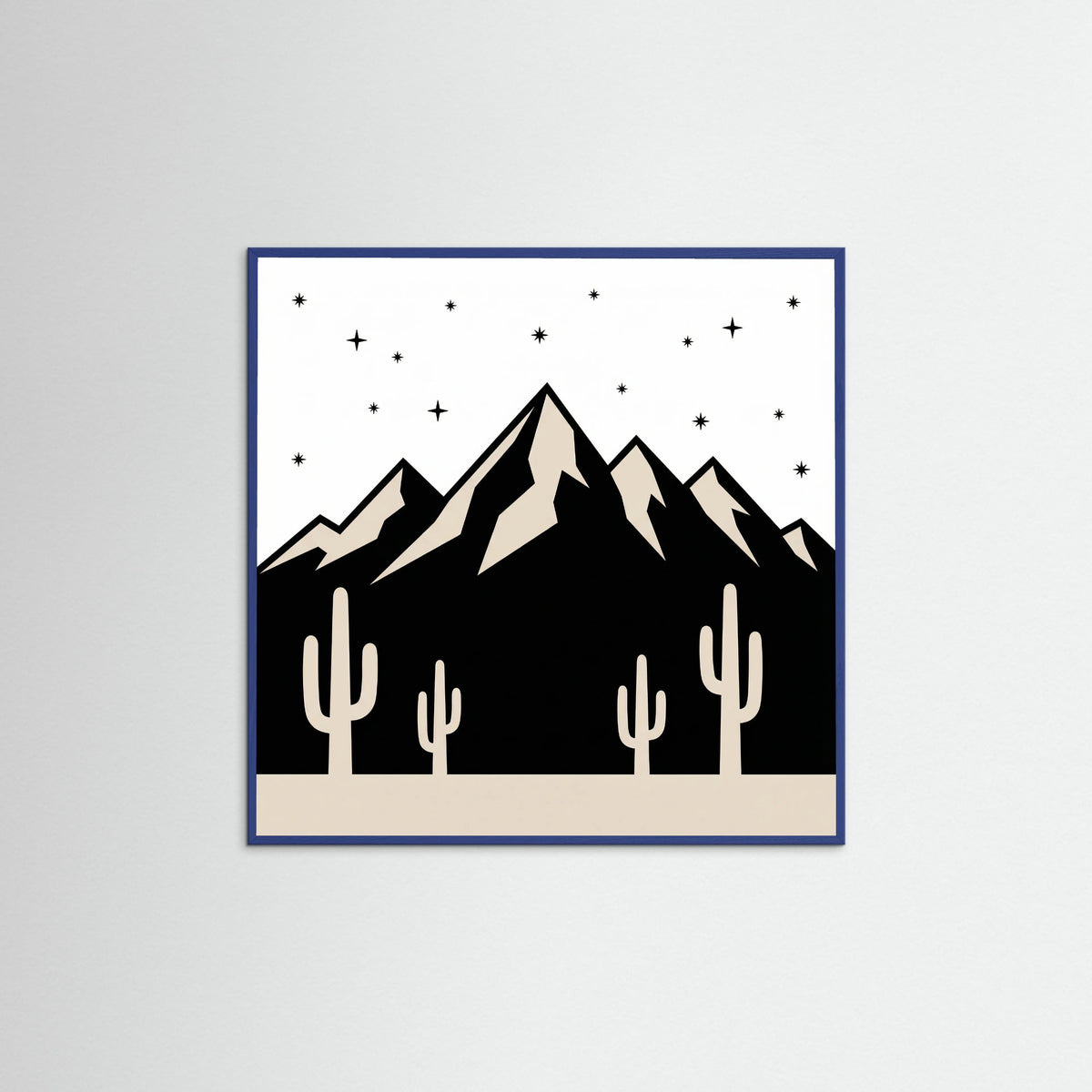 Blue Wood Square Desert Night Vision