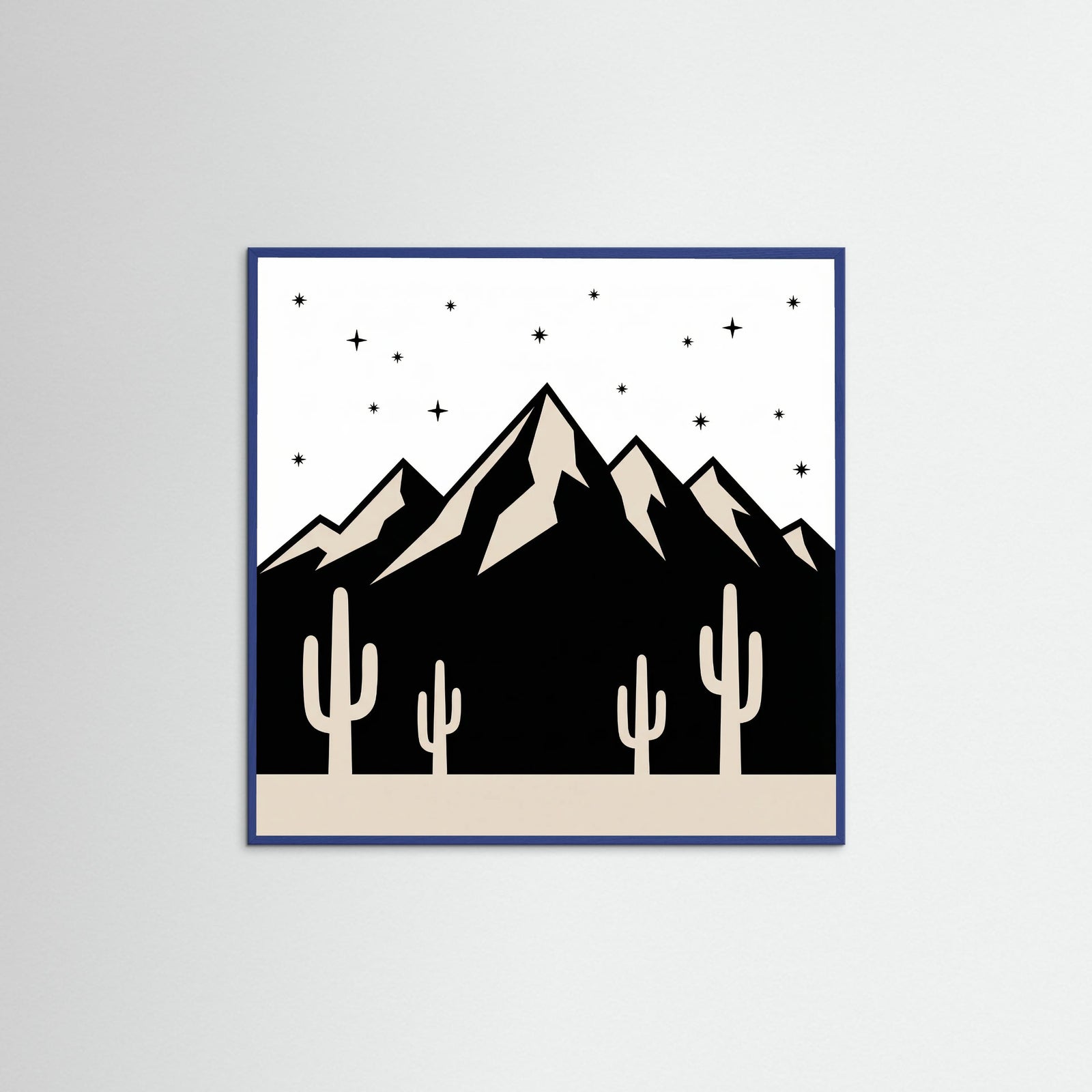 Blue Wood Square Desert Night Vision