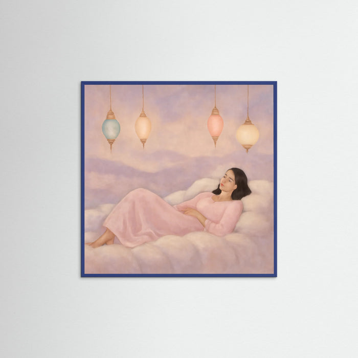 Blue Wood Square Dreamy Repose