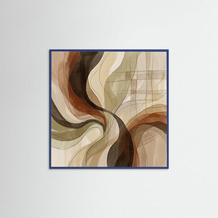 Blue Wood Square Earthen Flow