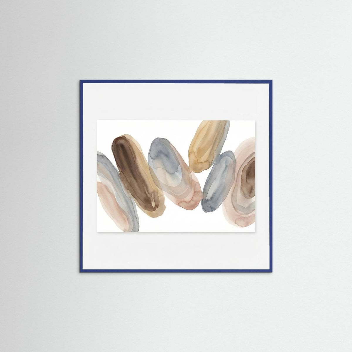 Blue Wood Square Echoing Layers