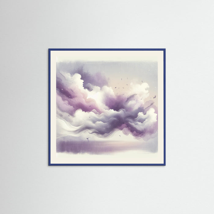 Blue Wood Square Ethereal Whisper