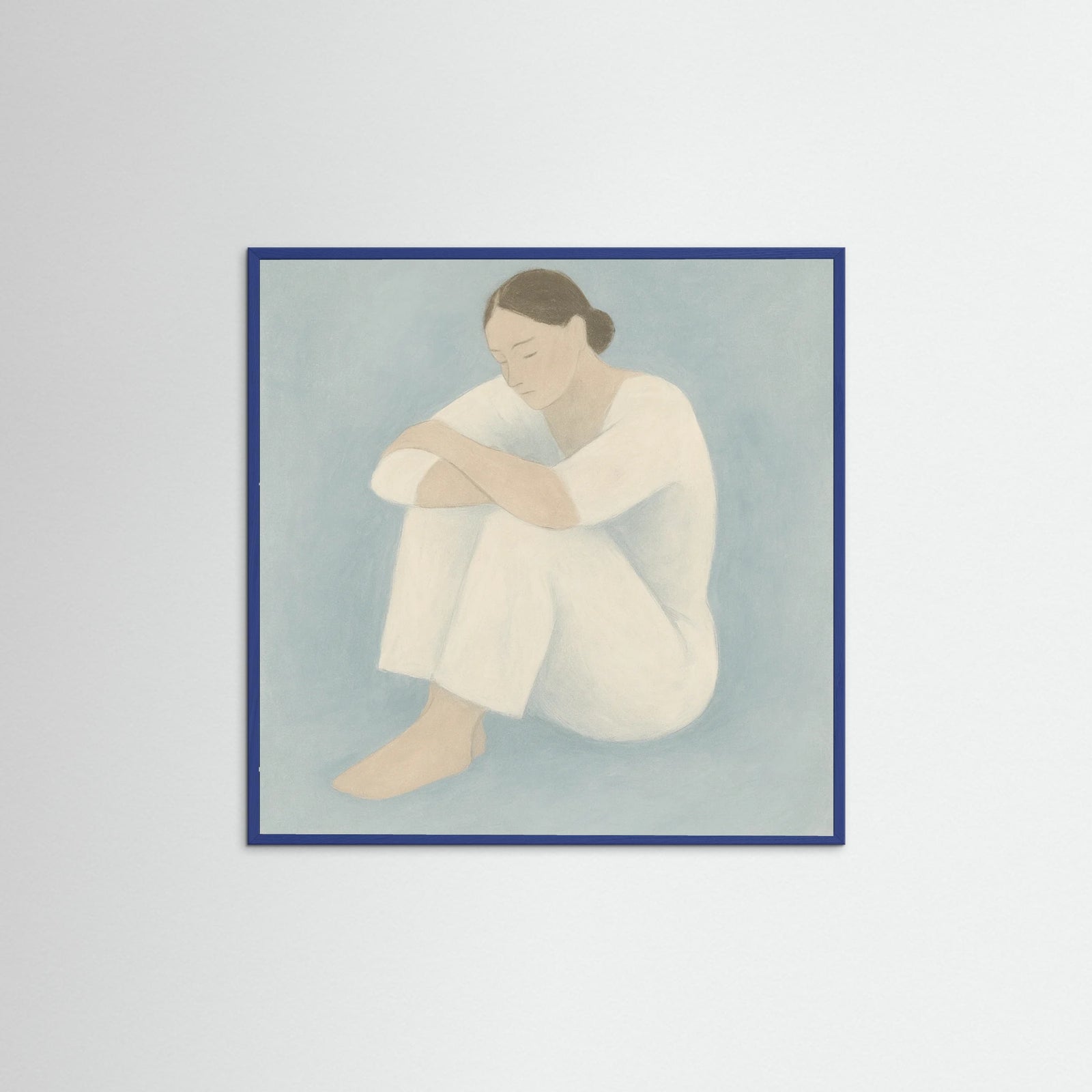 Blue Wood Square Evening Rest