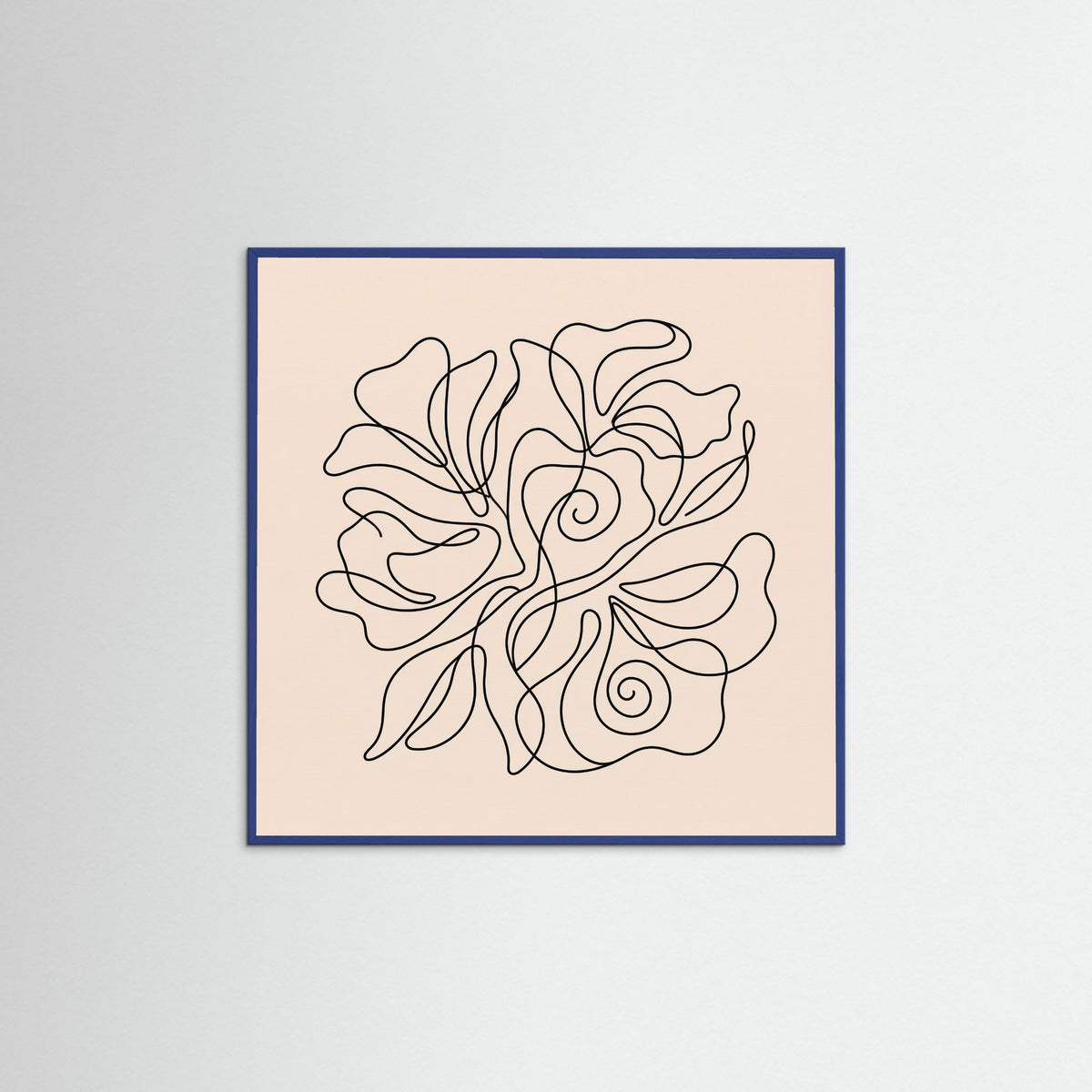 Blue Wood Square Flowing Contour