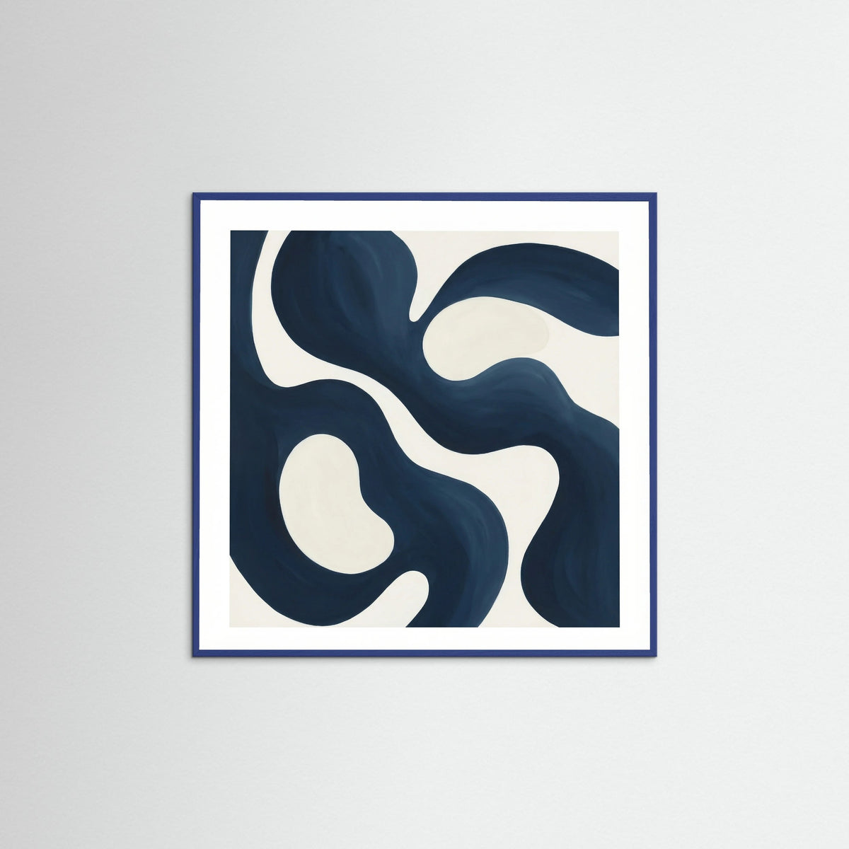 Blue Wood Square Fluid Abstraction