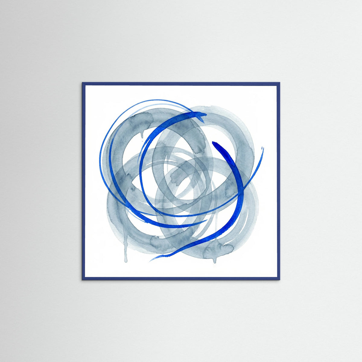 Blue Wood Square Fluid Blue Embrace