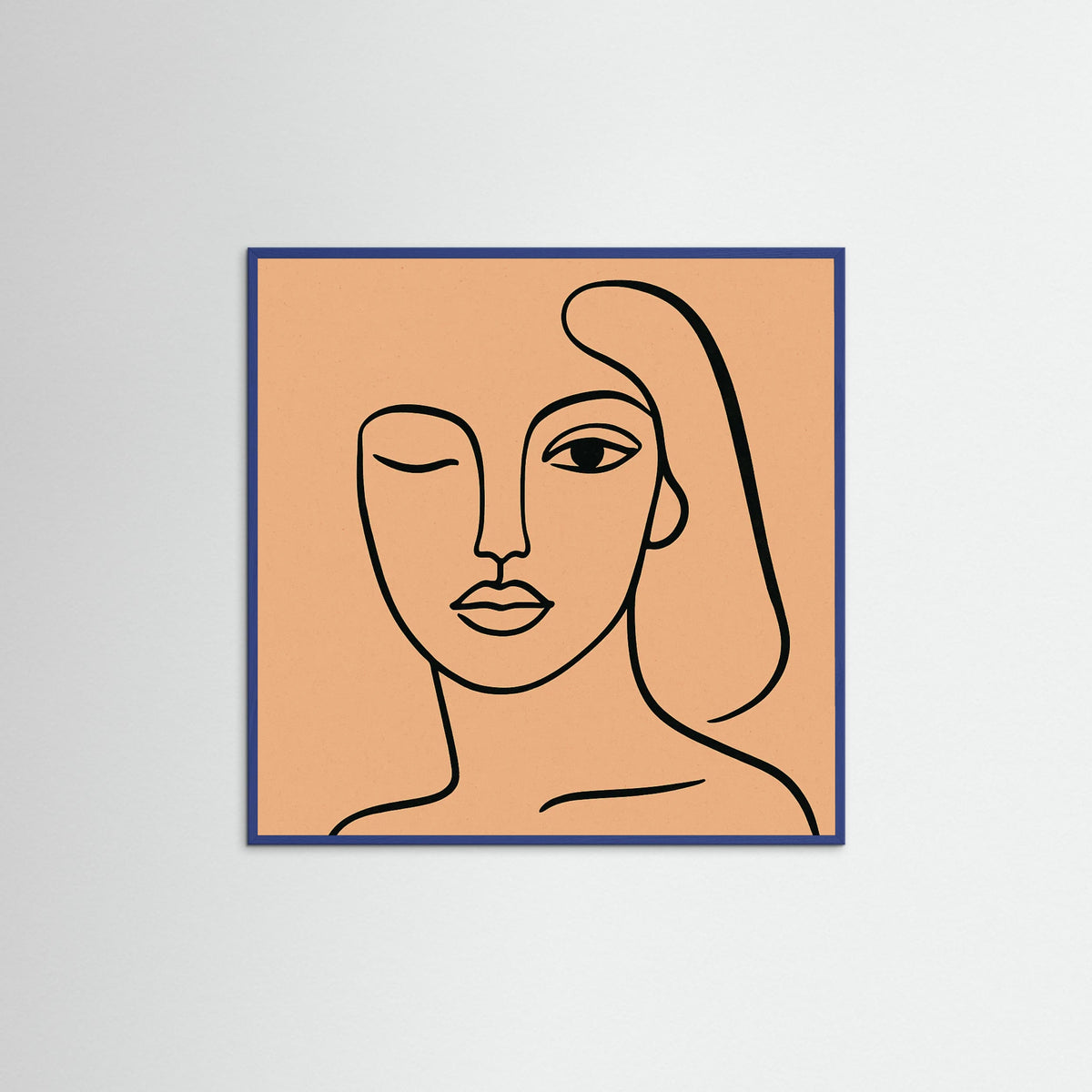 Blue Wood Square Fluid Face