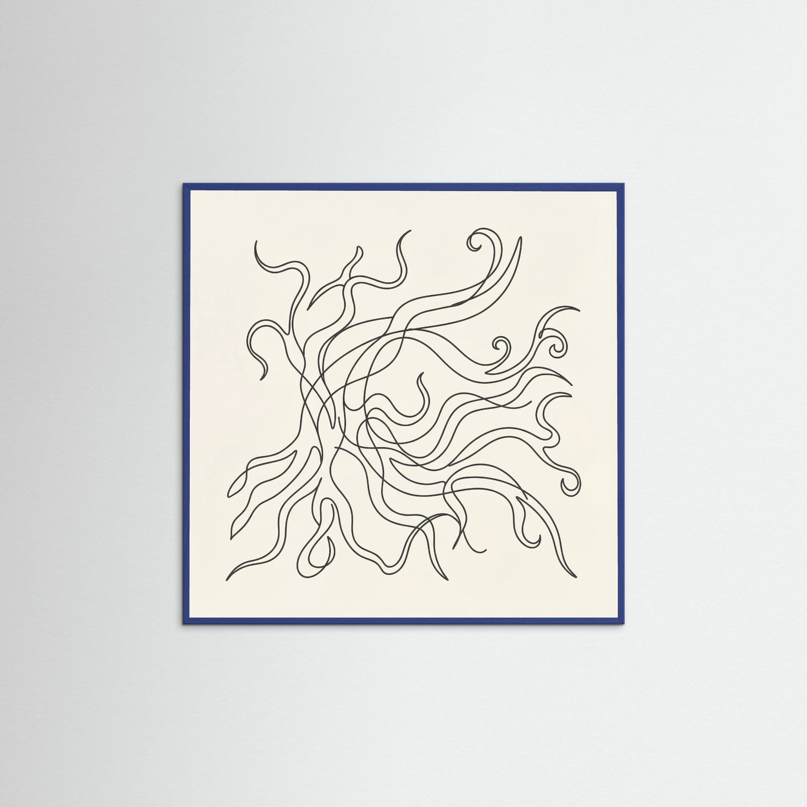 Blue Wood Square Fluid Gestures