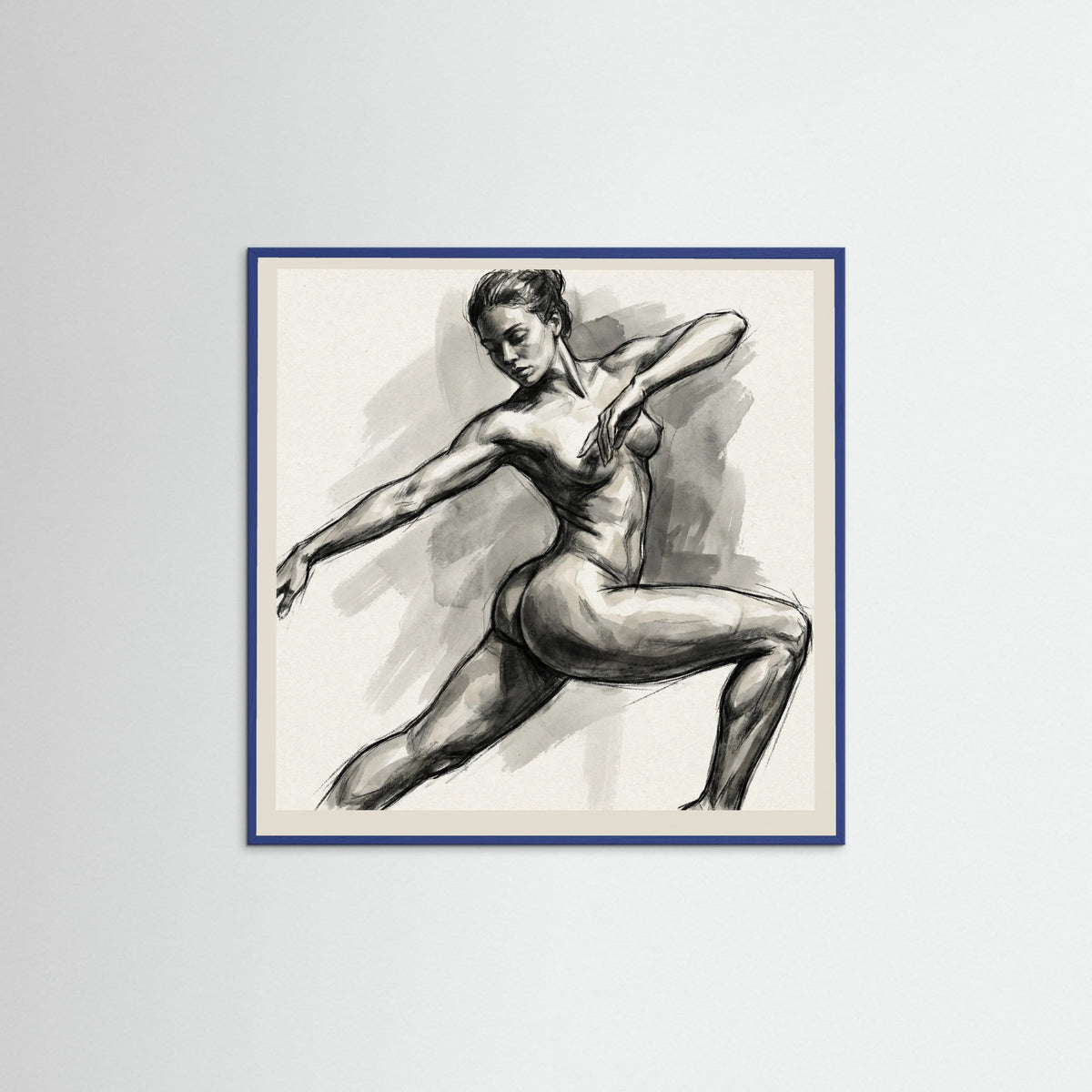 Blue Wood Square Free Feminine Form