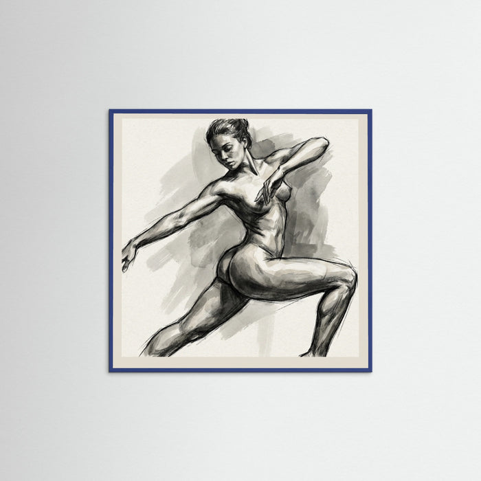 Blue Wood Square Free Feminine Form