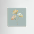Blue Wood Square Gentle Petals