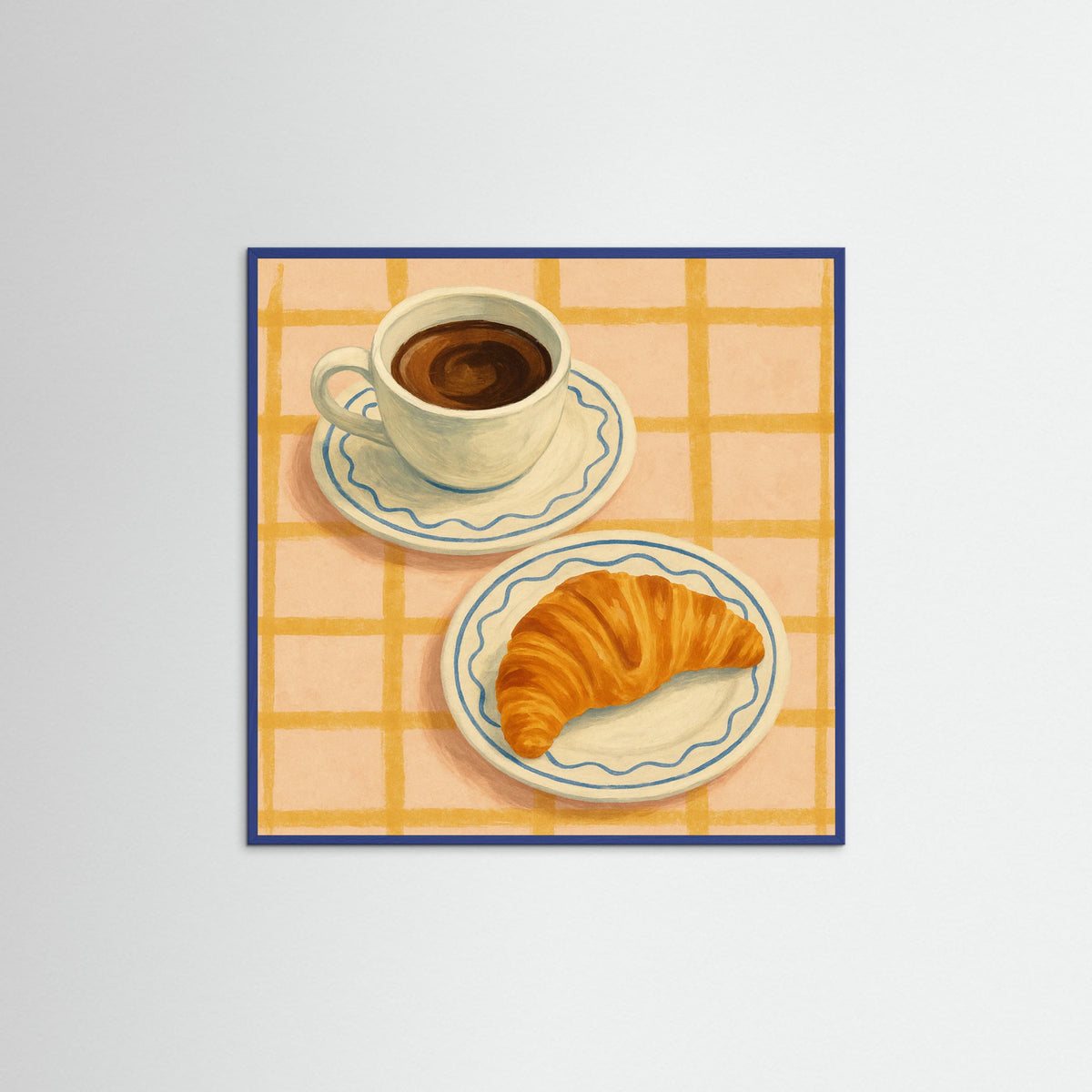 Blue Wood Square Italian Sunrise