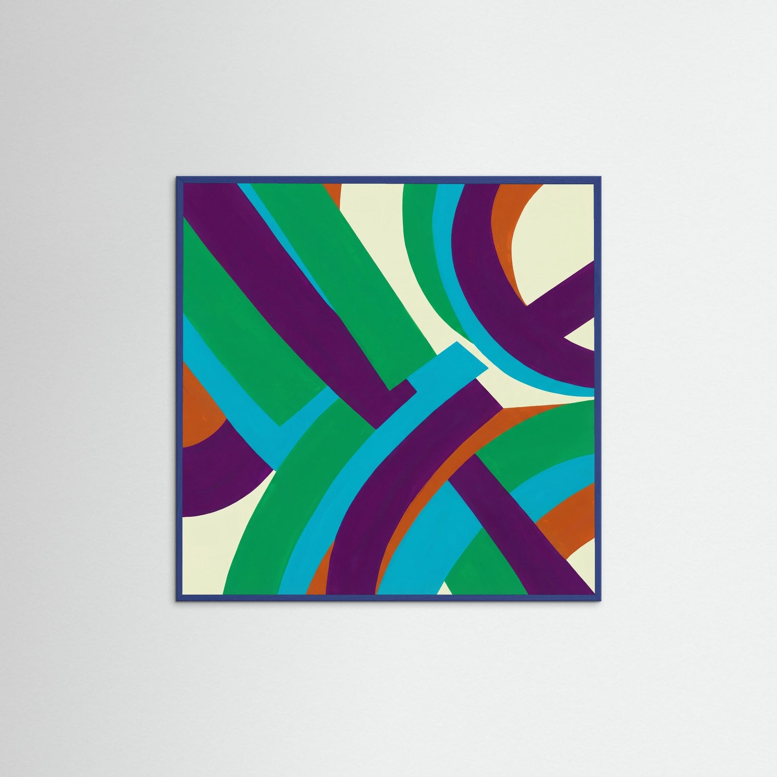 Blue Wood Square Layered Color Forms