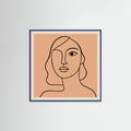 Blue Wood Square Linear Grace