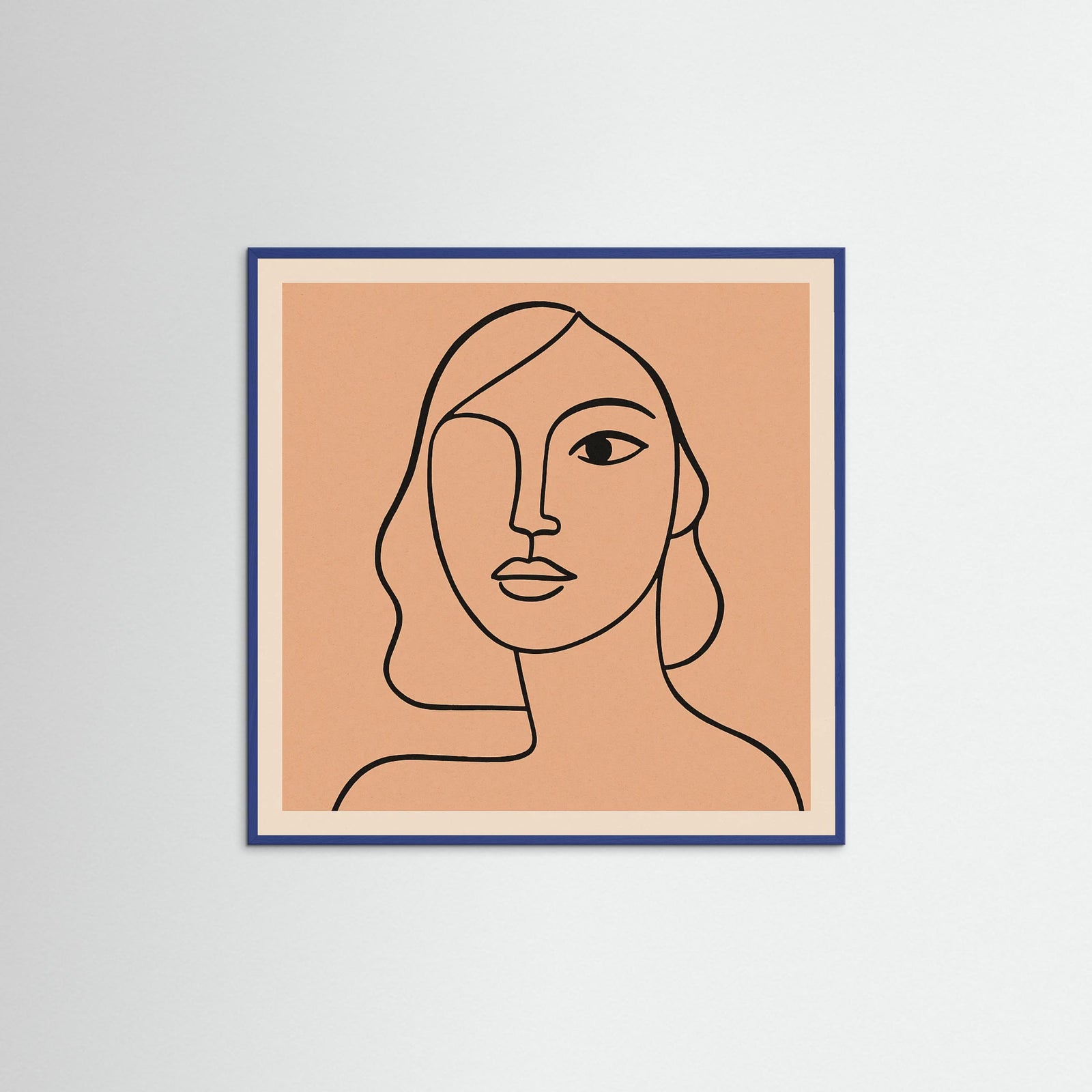 Blue Wood Square Linear Grace