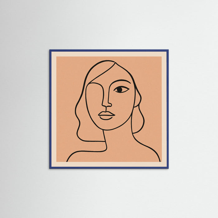 Blue Wood Square Linear Grace