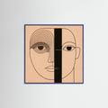 Blue Wood Square Linear Vision
