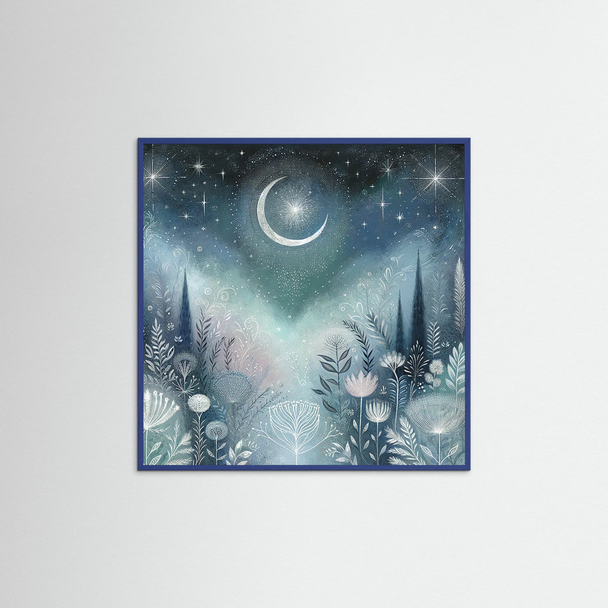 Blue Wood Square Lunar Garden
