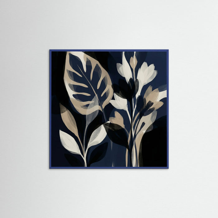 Blue Wood Square Midnight Contemplation