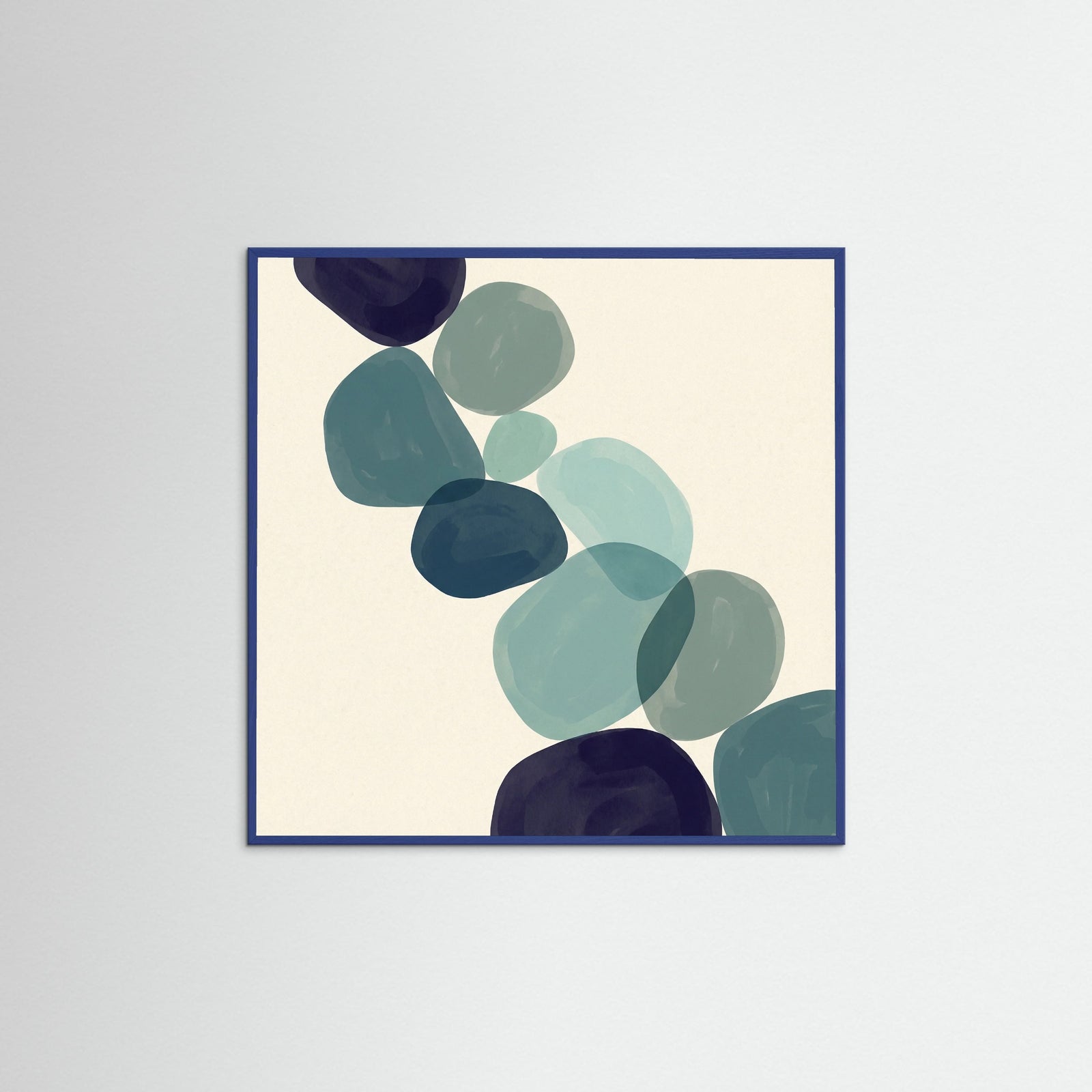 Blue Wood Square Oceanic Forms