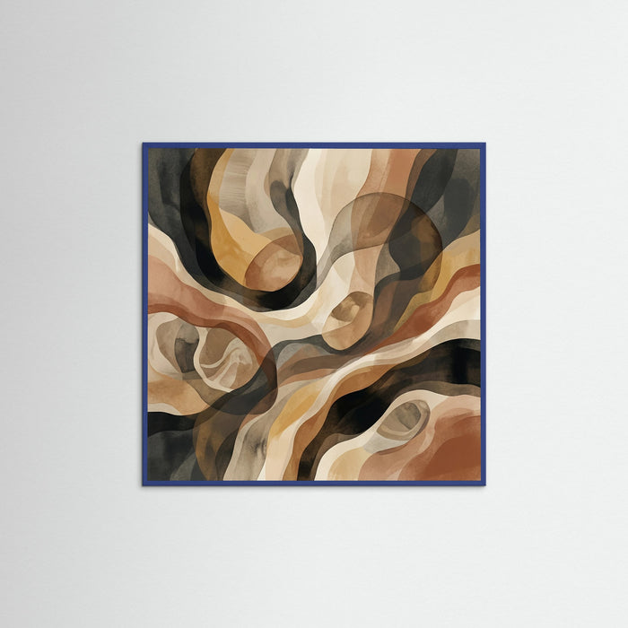 Blue Wood Square Organic Flow
