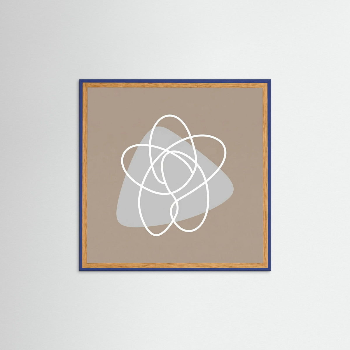 Blue Wood Square Organic Flow